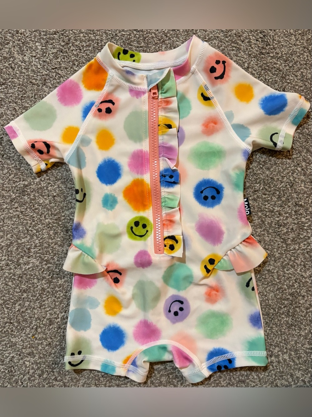 Kids Multicolor Smile Dot Rash Guard Swim Suit - Molo